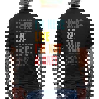 Je Suis Ici En Direct Je Ne Suis Pas Un Chat T-shirt imprimé au dos - Cadeauxyz