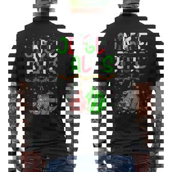 Jingle Balls Tinsel Tits Matching Chestnuts Christmas Couple Men's Back Print T-Shirt - Monsterry