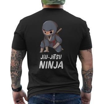 Jiu-Jitsu Ninja Boy Martial Arts Sports Men's T-shirt Back Print - Monsterry
