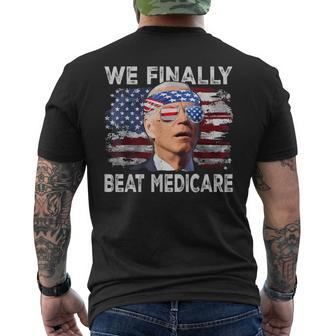 Joe Biden We Finally Beat Medicare Biden Men's T-shirt Back Print - Monsterry