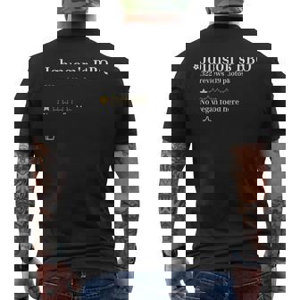 Johnson's Bbq No Vegan Food Here One Star In Back Men's T-shirt Back Print - Thegiftio UK