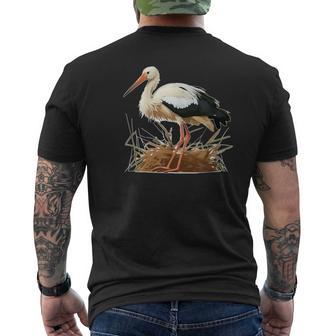 Joli Oiseau Cigogne T-shirt imprimé au dos - Cadeauxyz