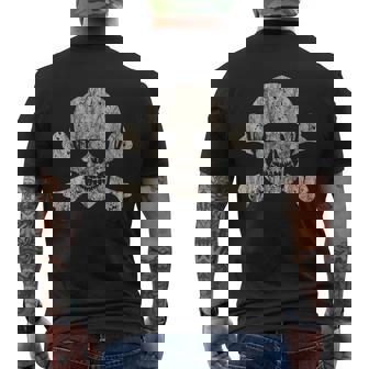 Jolly Roger Distressed Skull And Crossbones Pirate Men's T-shirt Back Print - Thegiftio UK