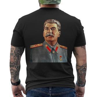 Josef Stalin Colour Portrait T-Shirt mit Rückendruck - Geschenkecke