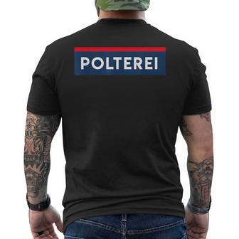 Junggesellenabschied Jga Polterei Polizei T-Shirt mit Rückendruck - Geschenkecke