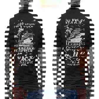 Just Married 2025 Wedding Ring Matching Tee Honeymoon Cruise Premium Men's Back Print T-Shirt - Monsterry