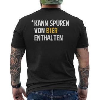 Kann Spurenon Bier Enthalten T-Shirt mit Rückendruck - Seseable