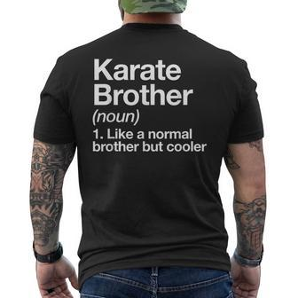 Karate Brother Definition Sports Martial Arts Men's T-shirt Back Print - Monsterry DE