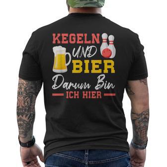 Kegel Und Bier T-Shirt mit Rückendruck - Geschenkecke