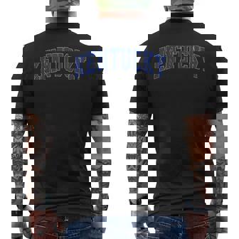 Kentucky Ky Retro Vintage Athletic Sports Blue Style Men's T-shirt Back Print | Seseable UK