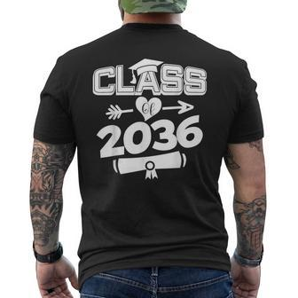 Kindergarten To Graduation Class Of 2036 School Memory Grow Men's T-shirt Back Print - Monsterry