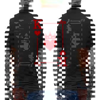 King Hearts Card Costume Playing Cards King Of Hearts Men's T-shirt Back Print - Thegiftio UK