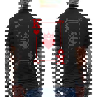 King Hearts Card Costume Playing Cards King Of Hearts Tank Top Men's Back Print T-Shirt - Monsterry