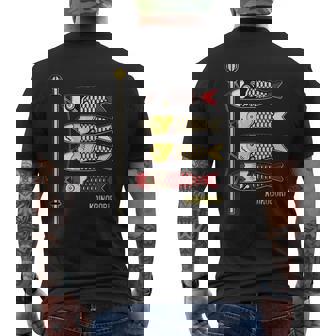 Koinobori Japanese Carp Koi Flying Fish Windsocks Men's T-shirt Back Print - Monsterry
