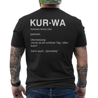 Kurwa Definition Poland T-Shirt mit Rückendruck - Geschenkecke