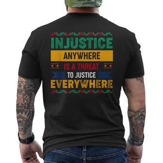 La Injusticia En Cualquier Lugar Es Una Amenaza Para La Justicia En Todas Partes Camiseta Hombre Estampado Espalda - Regaloses