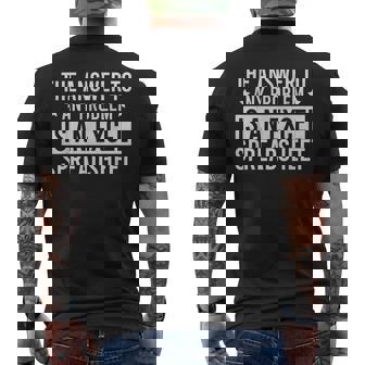 La Risposta A Qualsiasi Problema È Un Foglio Di Calcolo Excel T-shirt da uomo con stampa posteriore - Novitaregali