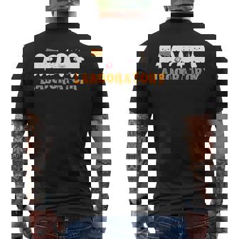 Labooratory Cute Ghost Halloween Laboratory Lab Scientist Men's T-shirt Back Print - Seseable