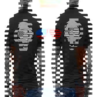 Labor Day T Usa Patriotic Dog Pappy American Flag Men's T-shirt Back Print - Monsterry