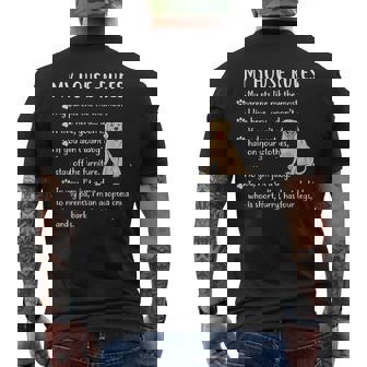 Labrador Retriever Apparel House Rules Labrador Retriever Men's T-shirt Back Print - Monsterry