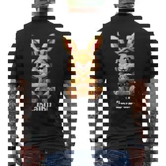 Labubu Cute Monsters Brown Labubu Men's T-shirt Back Print - Monsterry