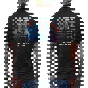 Lake Powell Landscape Inside Bold Letters Travel Souvenir Men's T-shirt Back Print - Thegiftio UK