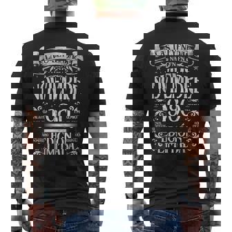 Las Leyendas Nacen En Noviembre De 1980 44 Años Cumpleaños Camiseta Hombre Estampado Espalda - Regaloses
