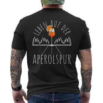 Leben Auf Der Aperolspur Aperolspur Aperitif Spritz T-Shirt mit Rückendruck - Geschenkecke