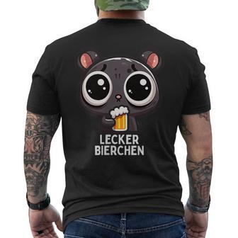 Lecker Bierchen Sad Hamster Meme T-Shirt mit Rückendruck - Seseable