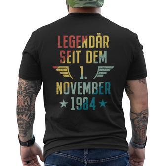 Legendär Seit 1 November 1984 Geburtstag Am 1111984 T-Shirt mit Rückendruck - Geschenkecke