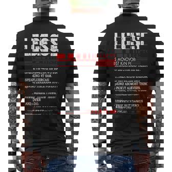 Legesse Name Facts Last Name Legesse Name Facts Family Name Men's T-shirt Back Print | Seseable UK
