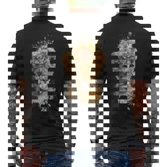 León Safari Animal Guepardo Zoológico Animal León Zoo Gato Camiseta Hombre Estampado Espalda - Regaloses