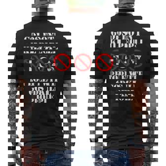 Les Dieux Athées Ne Tuent Pas Les Gens Les Gens Avec Des Dieux Laïques T-shirt imprimé au dos - Cadeauxyz