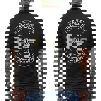 Less Talking More Flooring Construction Floor Installer Men's T-shirt Back Print - Monsterry