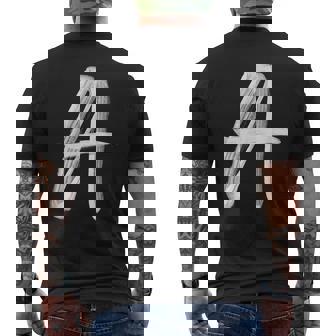 Letra A Inicial Nombre Monograma Letra Mayúscula Camiseta Hombre Estampado Espalda - Regaloses