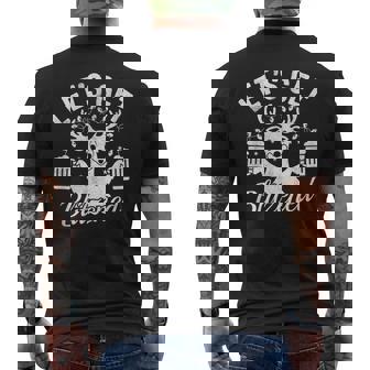 Let's Get Blitzened Christmas Shirt Men's Back Print T-Shirt - Monsterry