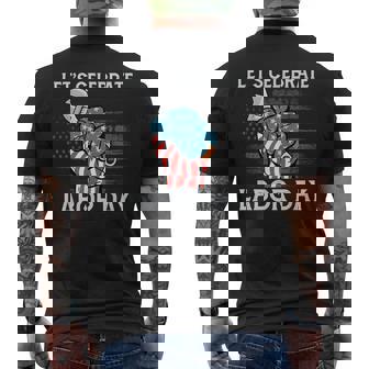 Let's Celebrate Labor Day Patriotic Worker Usa Flag 2023 Men's T-shirt Back Print - Monsterry