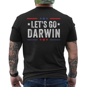 Let's Go Darwin Divertido Sarcástico Camiseta Hombre Estampado Espalda - Regaloses