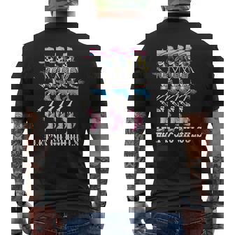 Let's Go Ghouls Cowgirl Skeletons Line Dancing Halloween Men's T-shirt Back Print - Thegiftio
