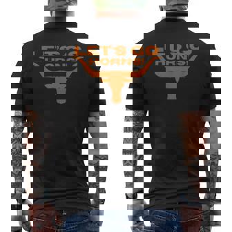 Let's Go Horns Hook'em Horns In The Great State Of Tex Men's T-shirt Back Print - Monsterry