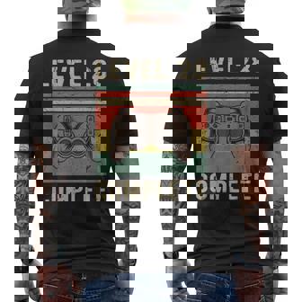 Level 28 Complete 28Th Wedding Anniversary For Couples Men's T-shirt Back Print - Monsterry