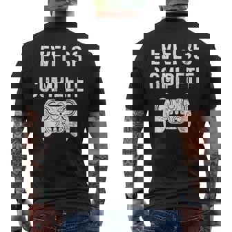 Level 36 Complete 36 Years Old Birthday Gamer Men's T-shirt Back Print - Monsterry