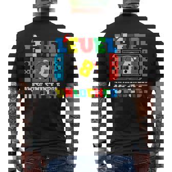 Level 8 Unlocked Awesome Since 2016 8Th Birthday Video Games Men's T-shirt Back Print - Thegiftio UK