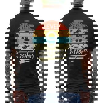 Level 9 Complete Retro 9Th Wedding Anniversary Men's T-shirt Back Print - Monsterry