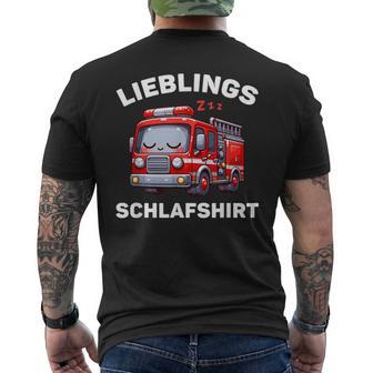 Lieblings Schlaf Pyjamas Children's Fire Brigade T-Shirt mit Rückendruck - Geschenkecke