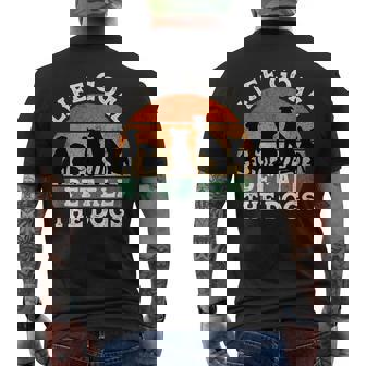 Life Goal Pet All The Dogs Dog Lover Dog Men's T-shirt Back Print - Monsterry