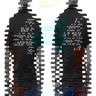 Lights Out And Away We Go Formula Racing Circuits Sport Men's T-shirt Back Print - Thegiftio UK