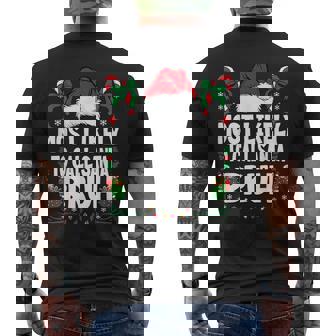 Most Likely To Call Santa Bruh Christmas Family Matching Men's Back Print T-Shirt - Monsterry