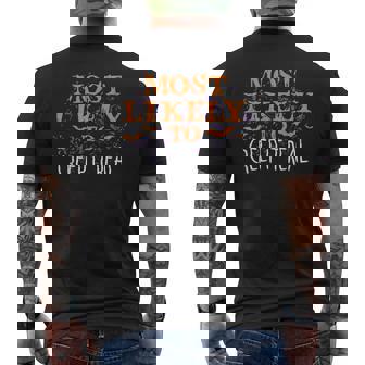 Most Likely To Halloween Creep It Real Matching Men's T-shirt Back Print - Monsterry