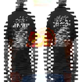Most Likely To Take A Nap Turkey Thanksgiving Sayings Men's T-shirt Back Print - Thegiftio UK